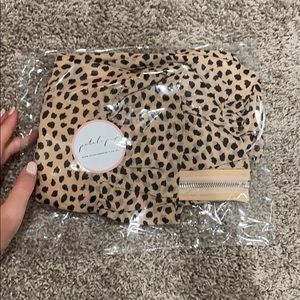 Cheetah print crop top blouse